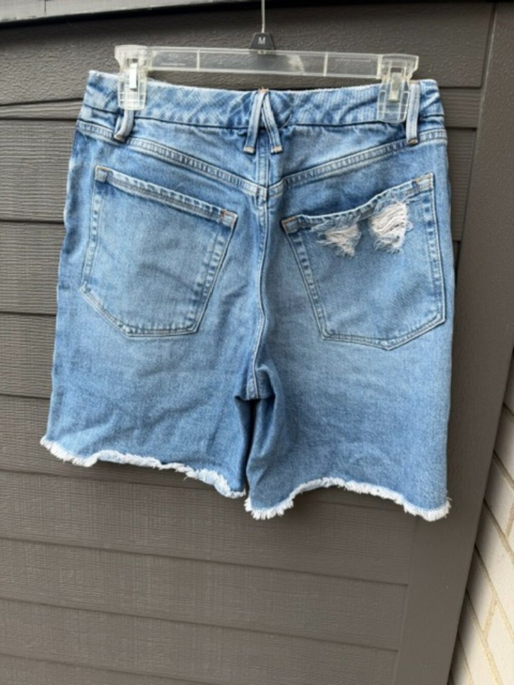 Good American Denim High Rise Shorts 151301 GNIOS235T Size 6